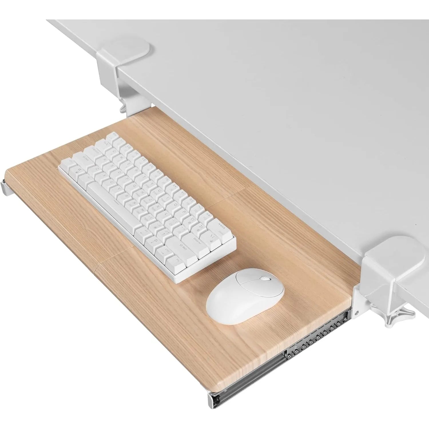 V Mini Computer Keyboard and Mouse Clip Sliding Tray