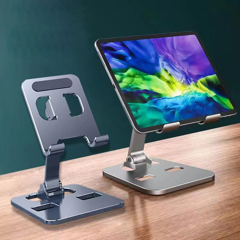 Universal Foldable Aluminum Desk Phone & Tablet Stand – Adjustable Metal Holder