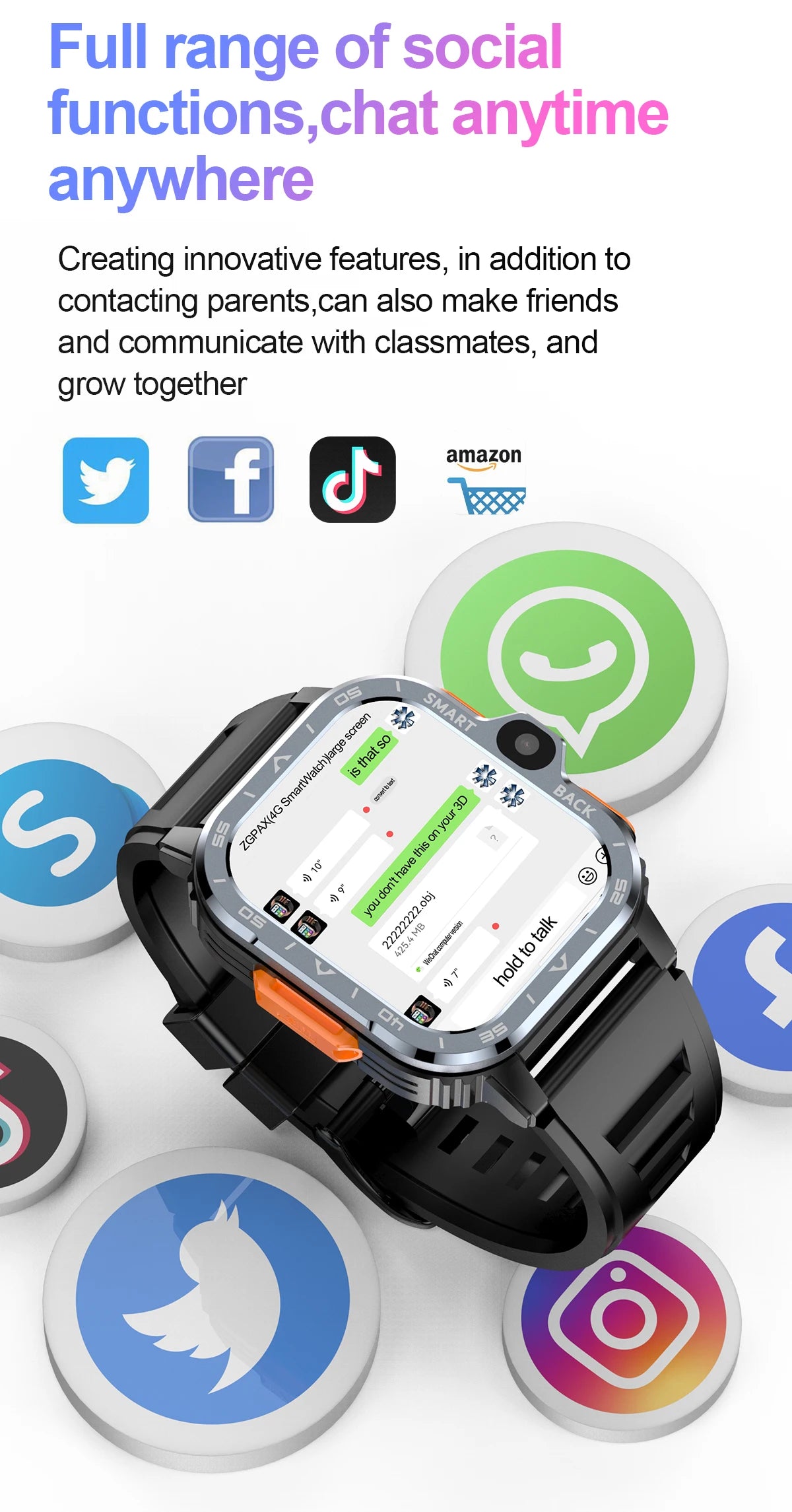 Valdus PGD Android Smartwatch with Dual Camera & 4G