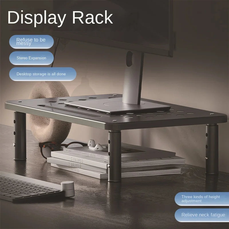 Adjustable Monitor Stand with Storage