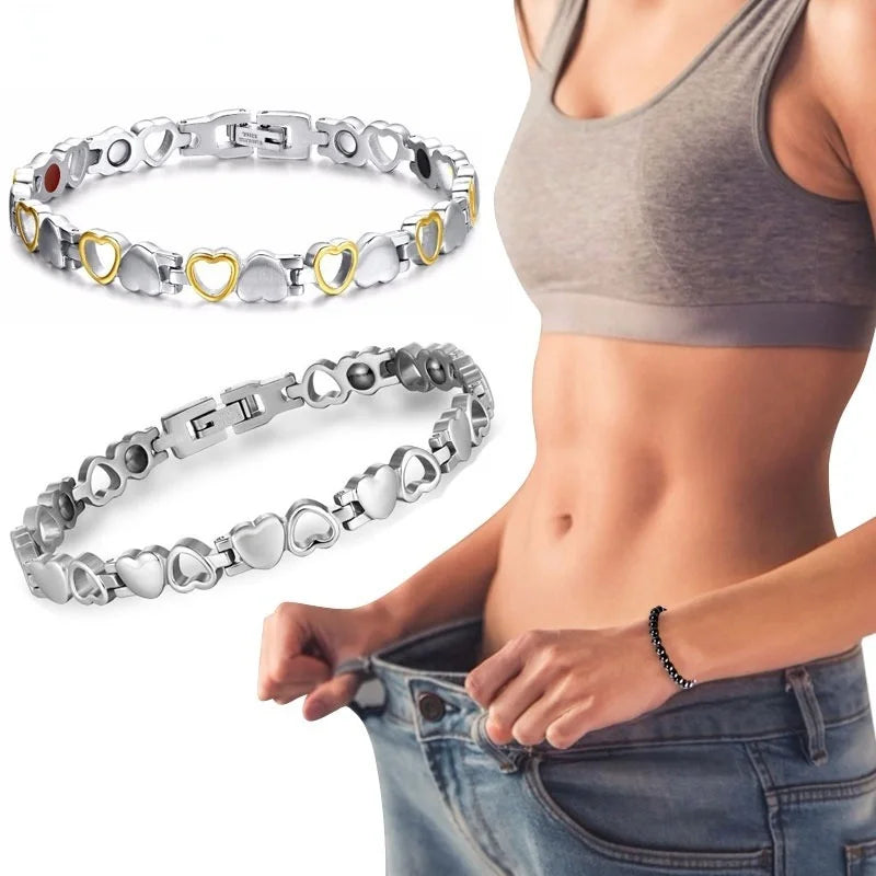 Magnetic Slimming Bracelet – Heart Link Design