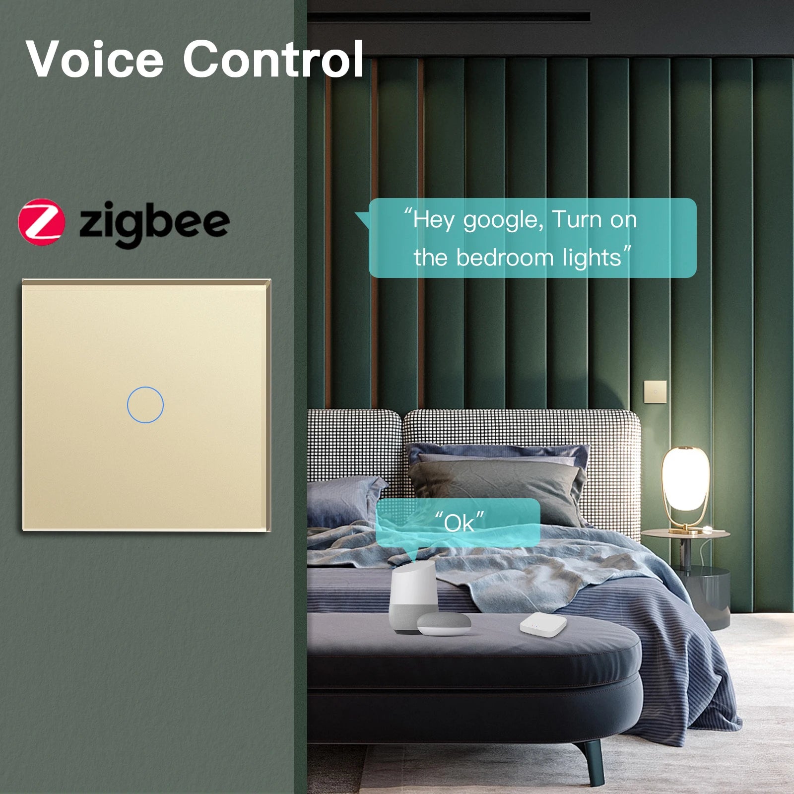 BSEED Zigbee Touch Smart Light Switches 1-3 Gang