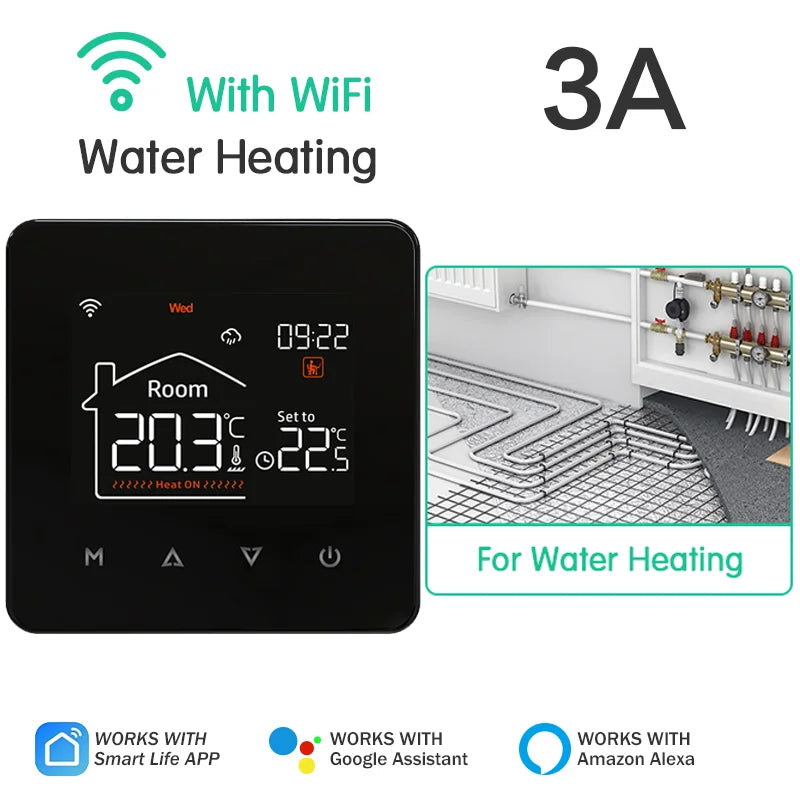 Tuya Smart WiFi Thermostat – Floor Heating & Gas Boiler Compatible