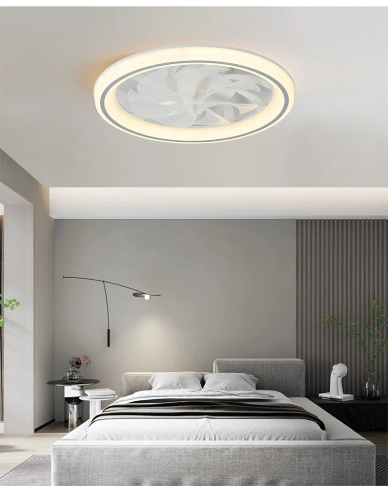 Modern LED Ceiling Fan Light – Remote Control, Smart Home Ready