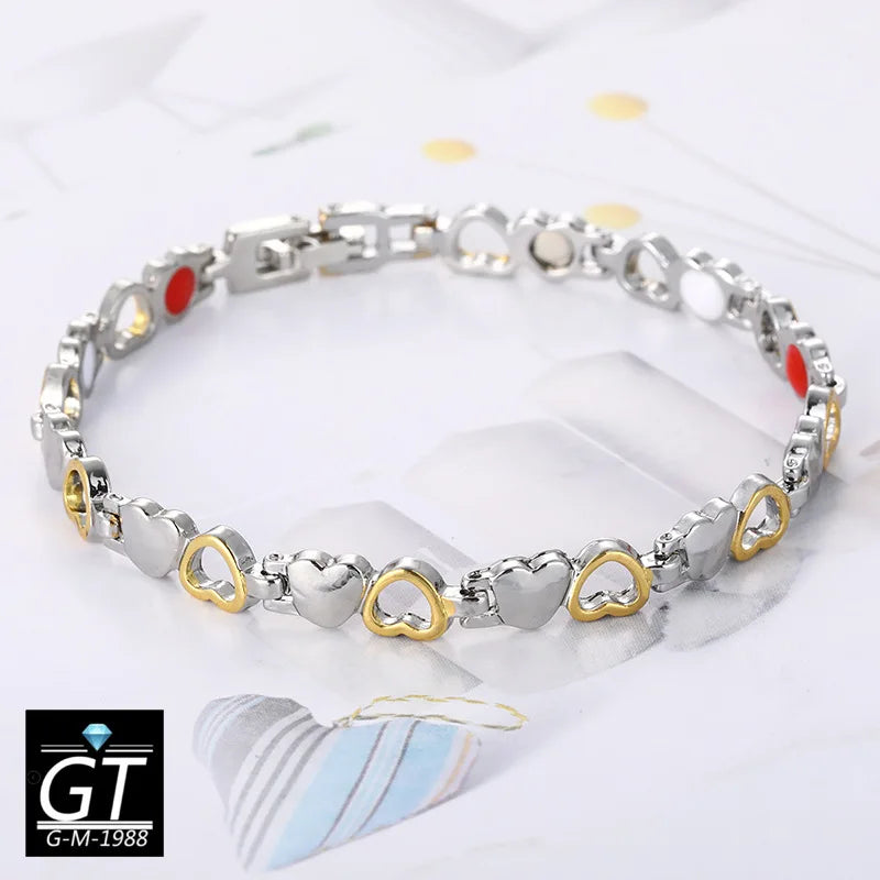 Magnetic Slimming Bracelet – Heart Link Design