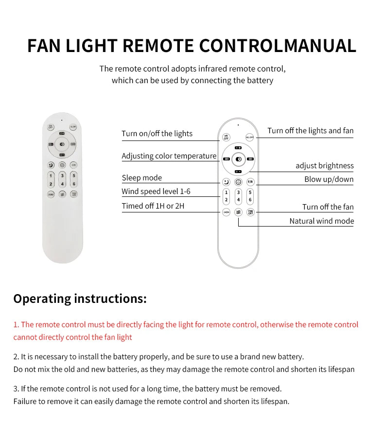 Modern LED Ceiling Fan Light – Remote Control, Smart Home Ready