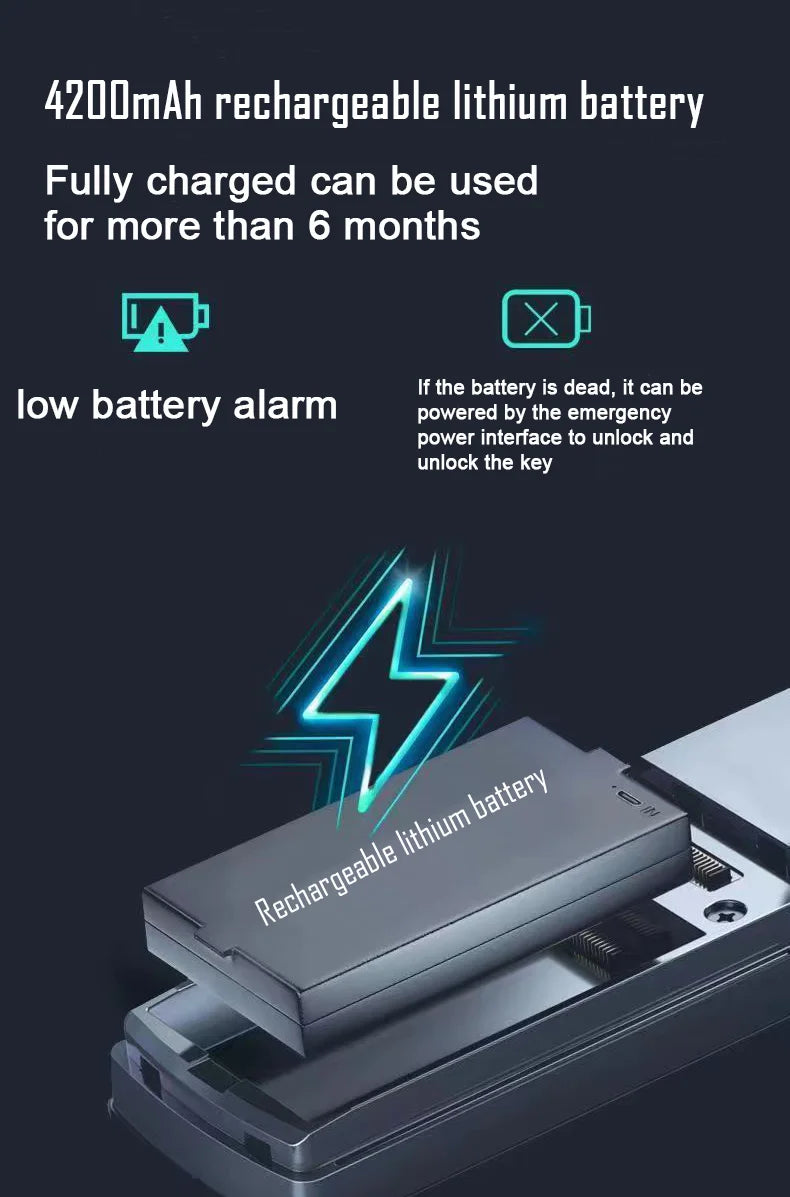 3D Face Recognition Smart Door Lock – Camera, Fingerprint & Keyless Entry