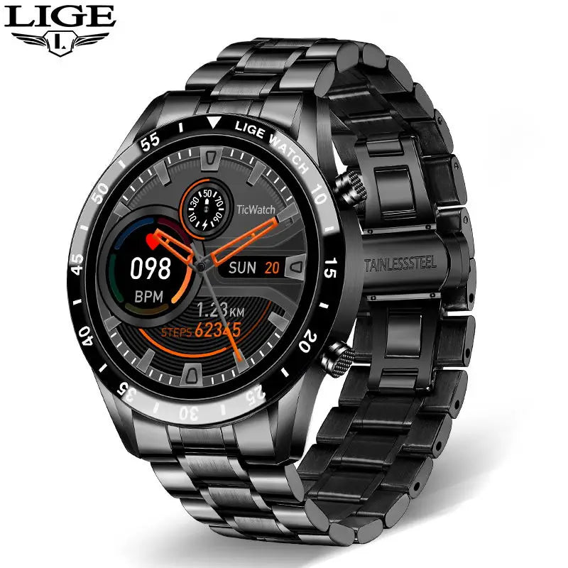 LIGE 2024 Men’s Smartwatch with Bluetooth Call
