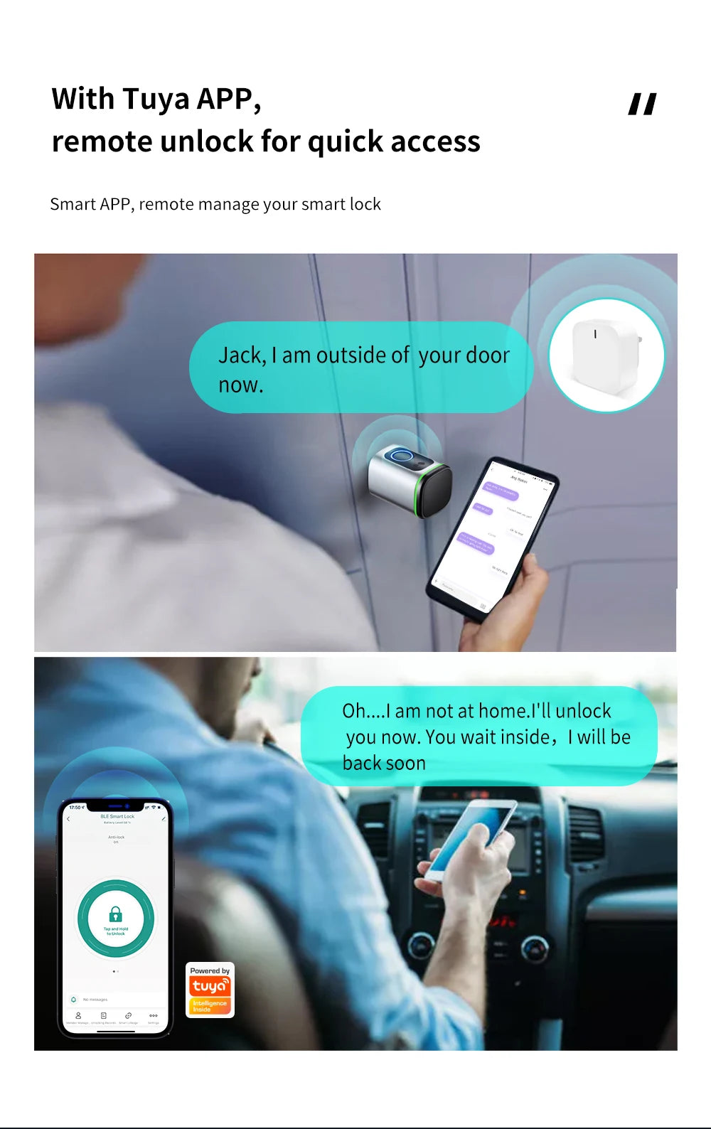 Tuya Smart Cylinder Lock – Bluetooth, Fingerprint & IC Card