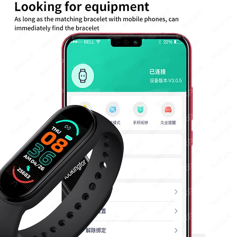 M6 Fitness Smartwatch with Heart & BP Monitor
