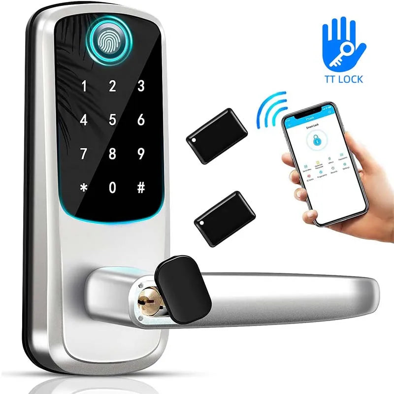 CIEPOJIT 5-in-1 Smart Door Lock with Handle