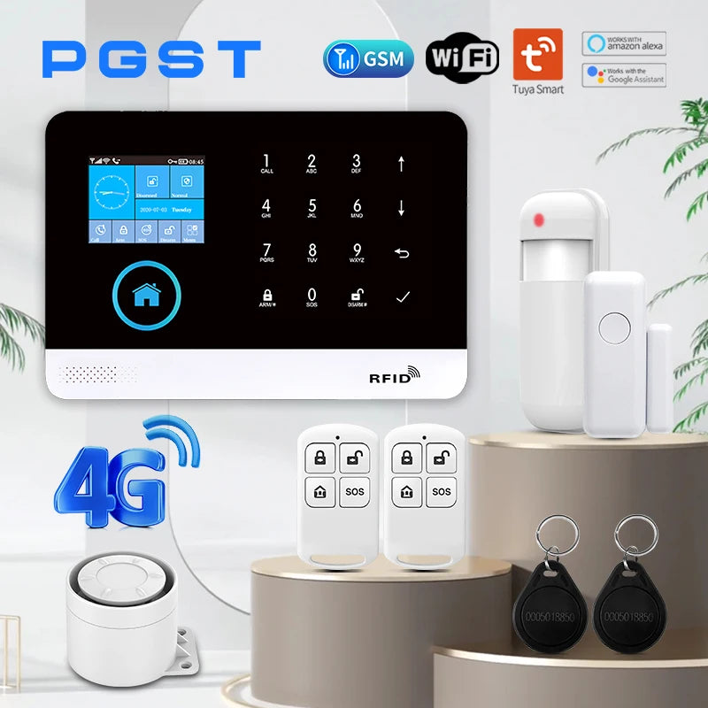 4G WiFi Home Alarm System – Alexa & Tuya Compatible