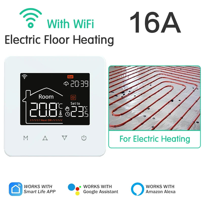 Tuya Smart WiFi Thermostat – Floor Heating & Gas Boiler Compatible