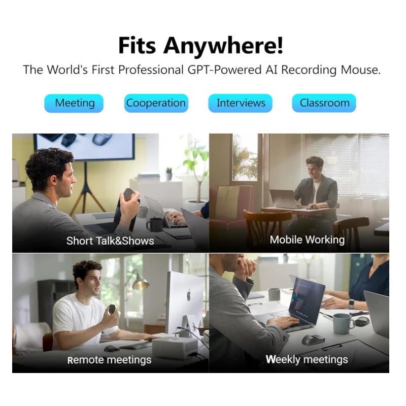Cheerdots2 Smart AI Wireless Mouse – Bluetooth, Voice & ChatGPT Integration